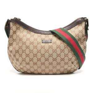 GUCCI Brown Canvas Shoulder Bag